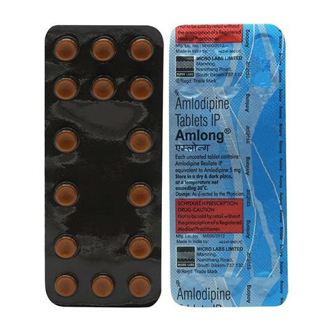 Amlong 5 Tablet 15's Price, Uses, Side Effects, Composition - Apollo ...