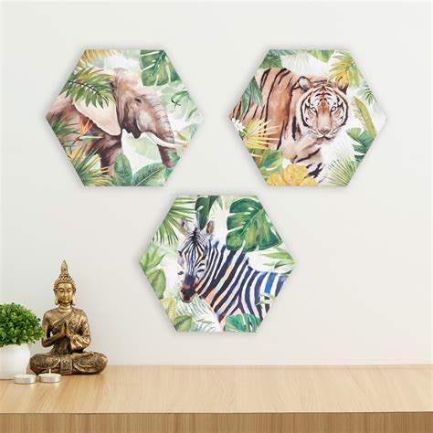 Buy Brezza Hexagon Tropical Green Picture Frame - Set of 3 from Home ...