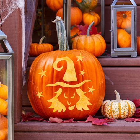 Witch Pumpkin Carving Templates