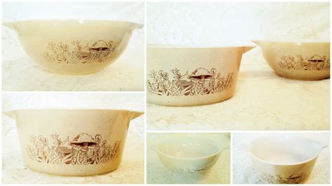 Vintage Pyrex Mushroom Bowls Set of 2 Corning Glass Cinderella | Etsy ...