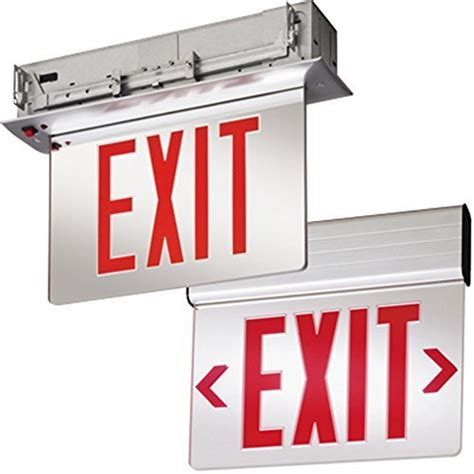 Buy Lithonia Lighting EDG 1 R The M6 aluminum LED Emergency Exit Sign ...