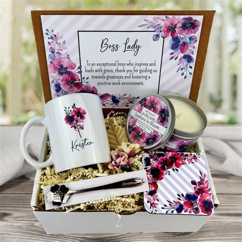 Personalized Boss Lady Gift Set - Bosses Day Gift for Best Boss, Gift ...