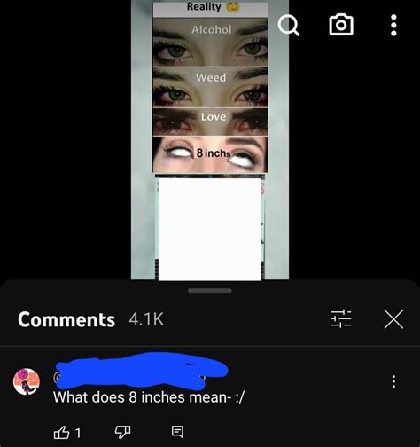 What 8 inches mean? 😳 🤔 : r/youngpeopleyoutube