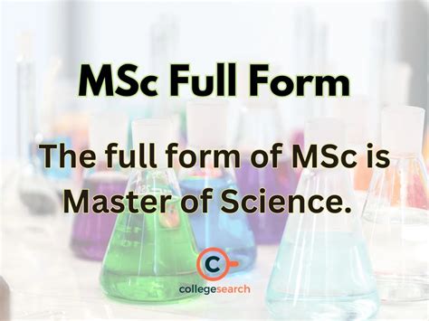 What is an MSc degree? Full Form, Degree, List, Subjects