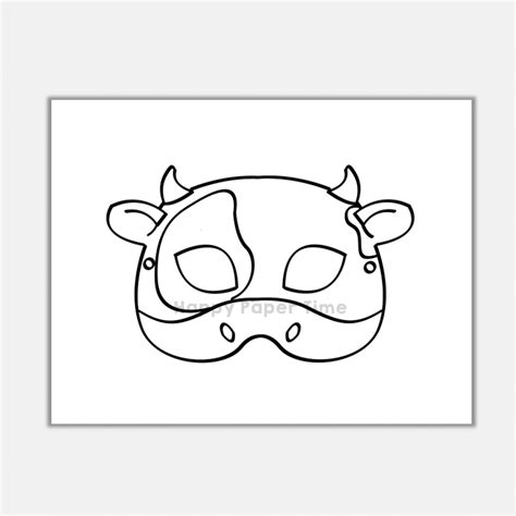 Cow Mask Template