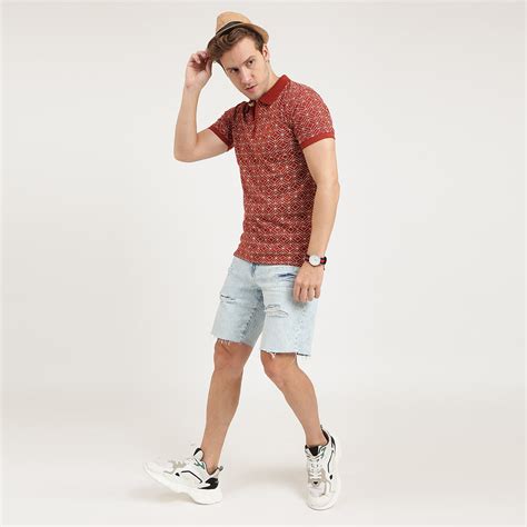 AOP COTTON POLO SHIRT
