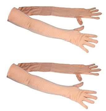 Cotson Beige Cotton Riding Gloves for Hot Summer and Tanning Protection ...