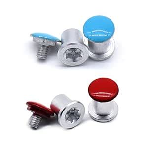 HKUCO Replacement Red/Blue 2 Pairs Screws Stainless Steel for Oakley ...