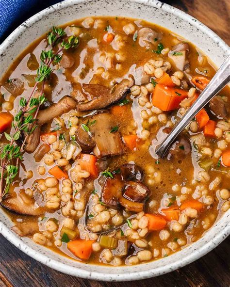 Easy Mushroom Barley Soup Recipe Slow Cooker Mushroom Barley Soup
