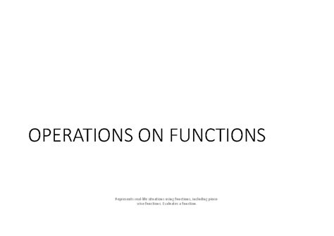 Image result for How to Solve Operation On Function