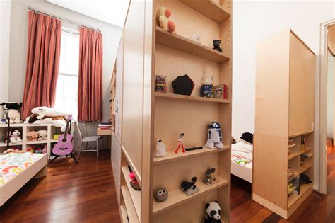 Kids room divided by shelving and storage units. | Kids room divider ...