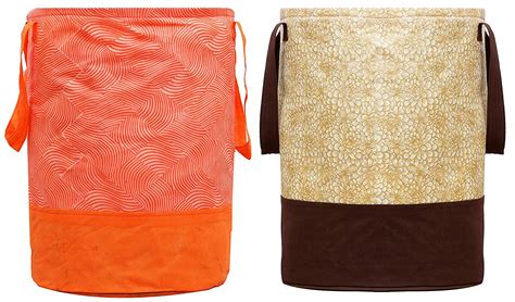 Kuber Industries Printed 2 Pieces Waterproof Canvas Laundry Bag, Toy ...