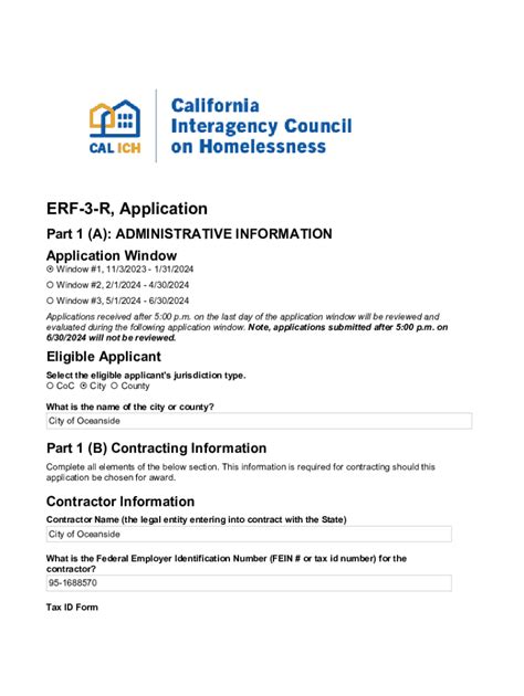 Fillable Online Encampment Resolution Fund Application Fax Email Print ...