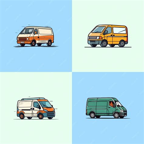 Premium Vector | Van vector clip art illustration
