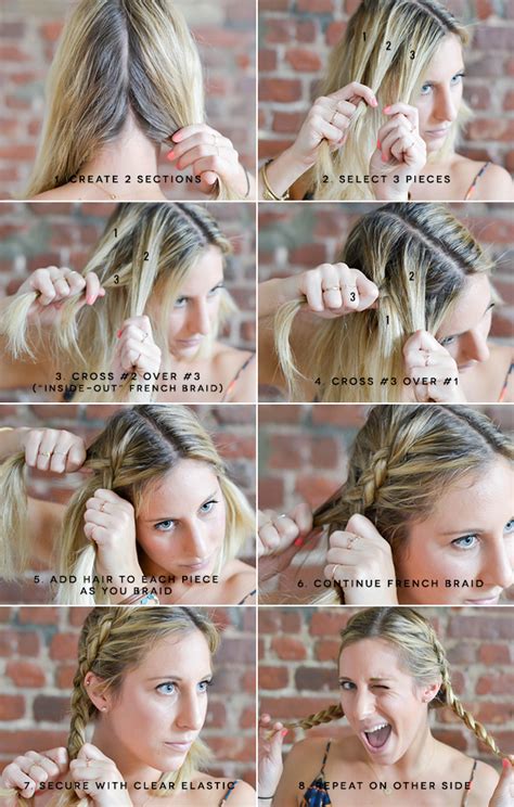 Inside Out French Braid Tutorial 的图像结果