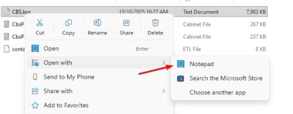 Image result for CBS Log File Repair