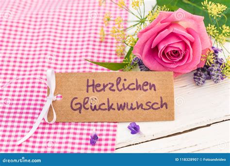 German Herzlichen Glueckwunsch Mean Congratulation Stock Photography | CartoonDealer.com #53953202