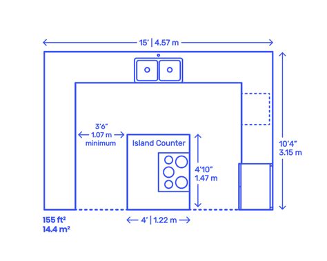 Kitchen Layout Dimensions 的图像结果