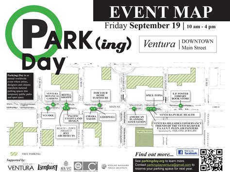 the PARK(ing) Day Map | Downtown Ventura