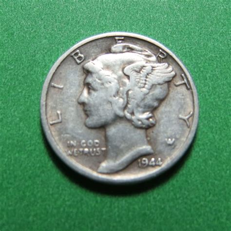 1944 MERCURY DIME (AKA WINGED LIBERTY HEAD DIME) 90% SILVER ~ LOT C109 ...