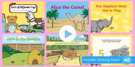 Many and Few Songs and Rhymes PowerPoints Pack