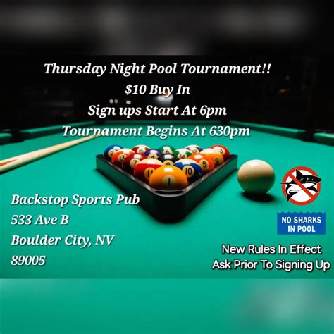 Thursday Night BC Locals Pool Tournament , 533 Avenue B, Boulder City ...