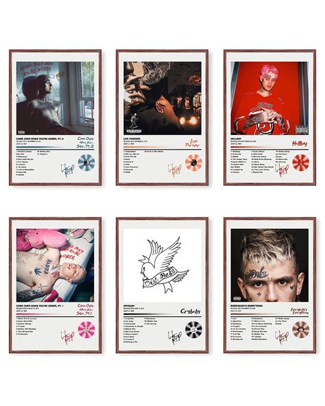 Enimoud Lil peep Posters Music Album Cover Posters for Room Aesthetic ...
