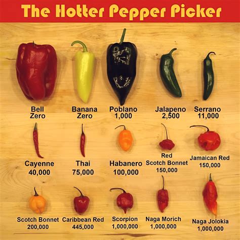 Hot Pepper Rating Chart Scoville Scale. The Scoville Scale Is A