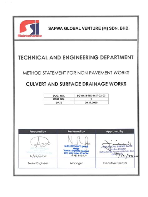 Image result for Contoh Method Statement