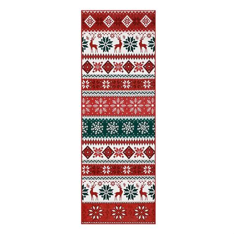 Christmas Bedroom Rug Non-Slip Snowflake Throw Carpet, Stain-Resistant ...