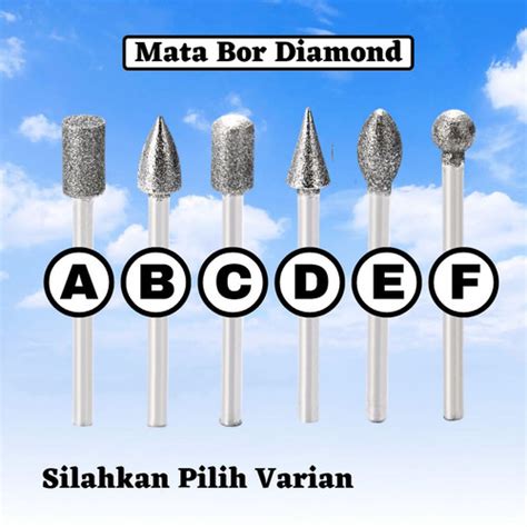 Promo Mata bor Grafir Diamond Mounted point diameter 6 mm rotary ...