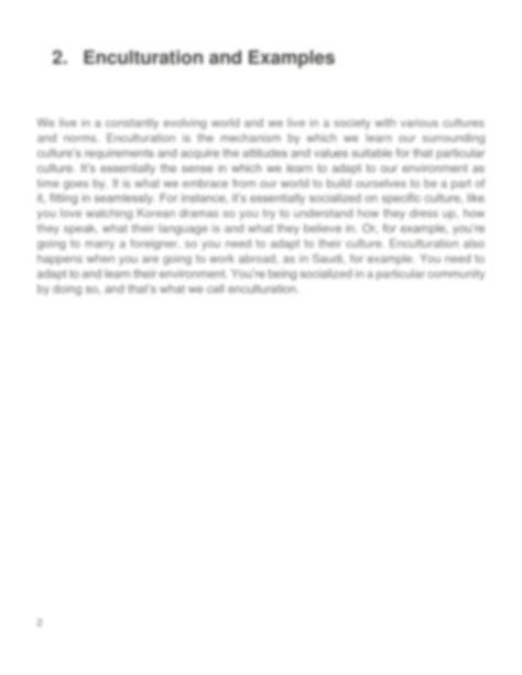 Image result for Enculturation Examples