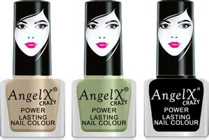 AngelX Crazy Super Stay High Shine Quick Dry Nail Polish Combo Set of 3 ...