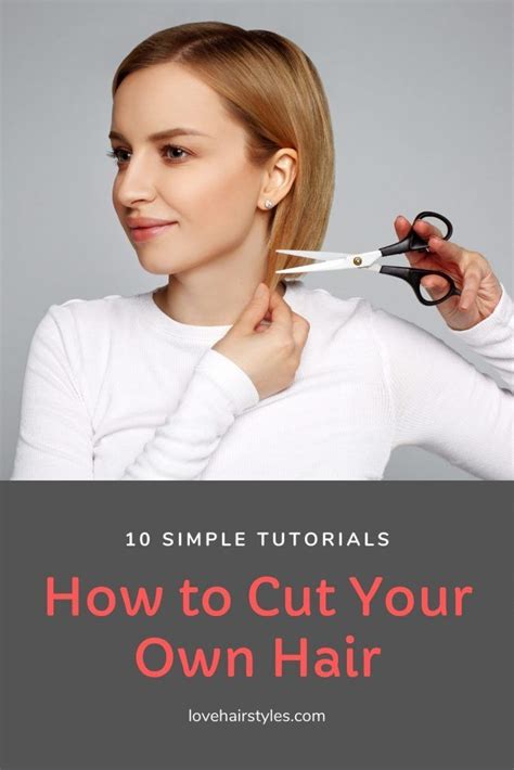 Image result for Tutorial Cut Own Hair Short