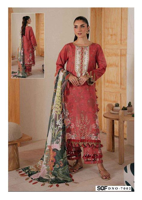 Shree Om Fab Saira Rizwan Vol-7 Lawn Cotton Dress Material (6 pcs ...