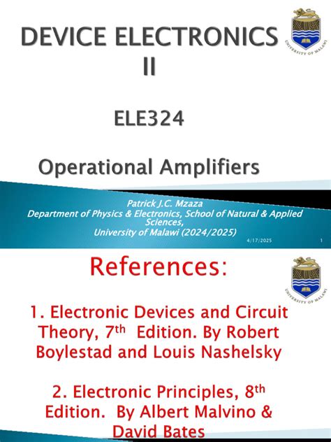 Image result for Operational Amplifiers Lecture