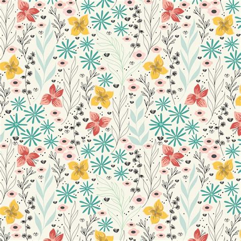 Spring Daisy Flower Pattern 的图像结果
