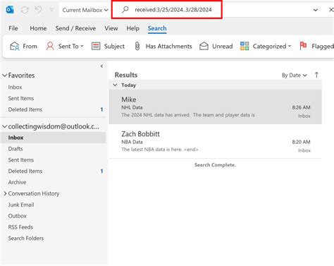 Outlook Search By Date