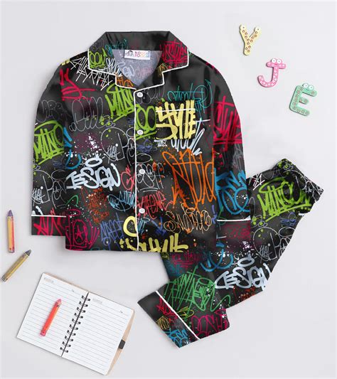 Wall spray paint Pure Cotton Printed Nightsuit Set - KOOCHI POOCHI ...