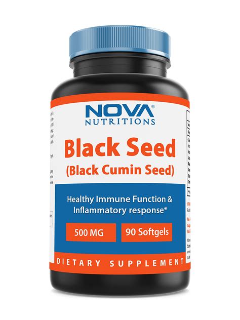 Buy Nova Nutritions Black Cumin Seed Oil 500 mg 90 Softgels - Our Black ...