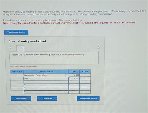 [Solved]: Masterson Supply purchased a small storage bu