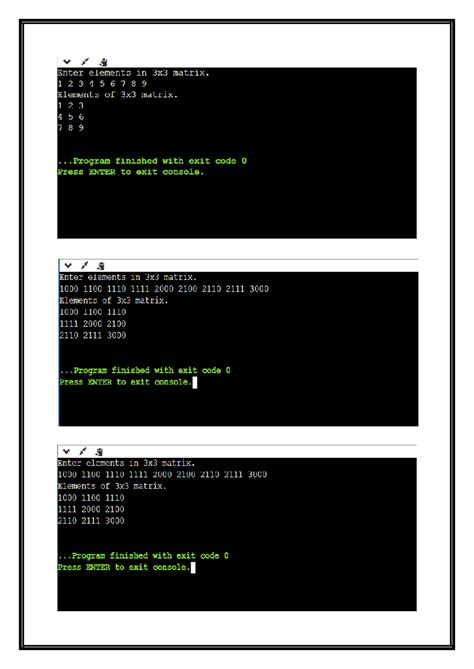 CP1 - NIL: 3x3 Matrix Input and String Operations - Studocu
