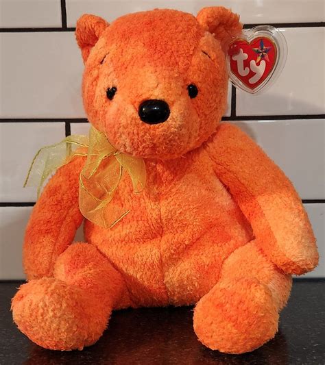 Ty Beanie Buddy “tangerine” - Orange Teddy Bear (13 Inch) - Etsy