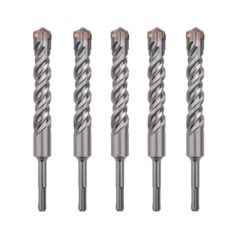 5 Pack 5/8 inch X 8.26 inch SDS Plus Rotary Hammer Drill Bit, Concrete ...