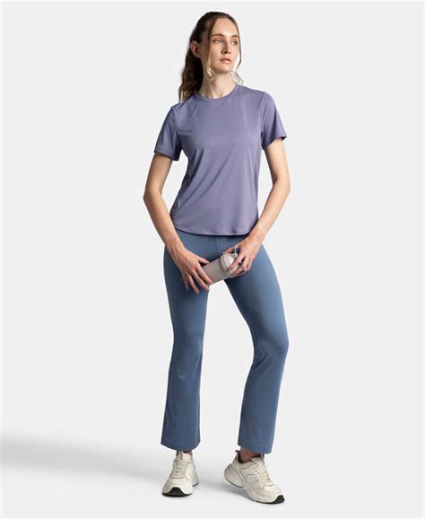 Buy Microfiber Fabric Regular Fit Half Sleeve Breathable Mesh T-Shirt ...