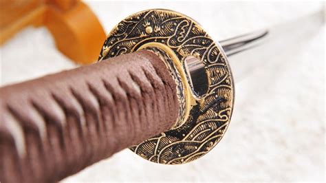 Buy Ninja Chokuto Straight Blade 1095 Steel Dragon Tsuba Full Tang ...