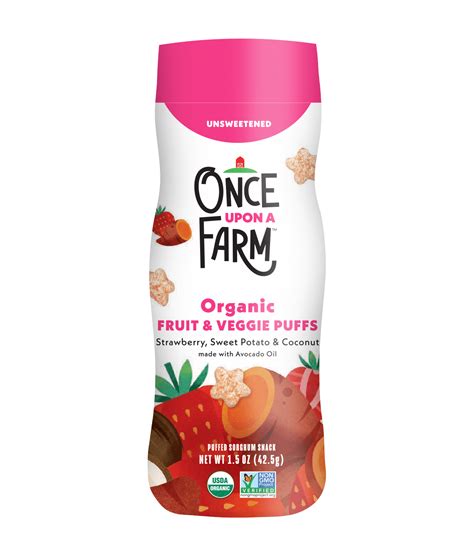 Once Upon a Farm Organic Baby Puffs Strawberry, Sweet Potato & Coconut ...