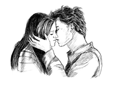 Two People Kissing Drawing at GetDrawings | Free download