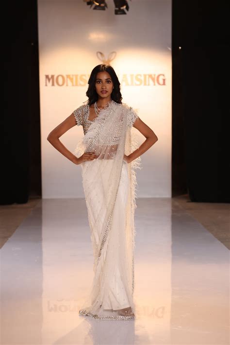White Pearl Saree – Monisha Jaising