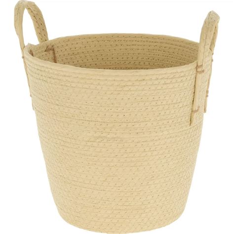 Koszyk dekoracyjny do przechowywania z uchwytami Toulouse kremowy, 25 x ...